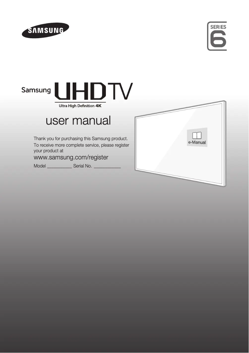 Página 1 del manual Manual de usuario Samsung UE48JU6000WXXH