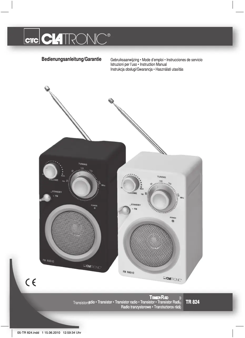 Página 1 del manual Manual de usuario Clatronic TR 824