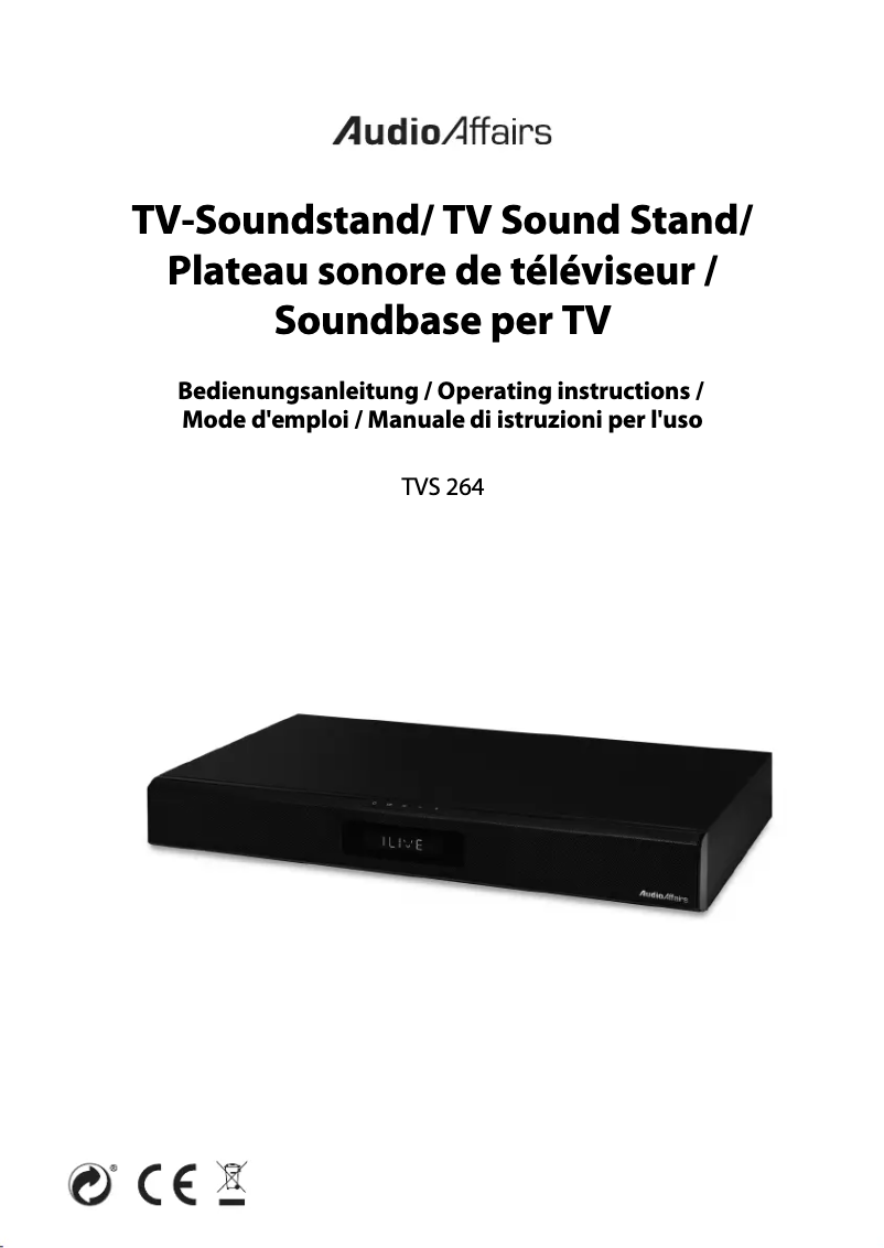 Página 1 del manual Manual de usuario AudioAffairs TVS 264