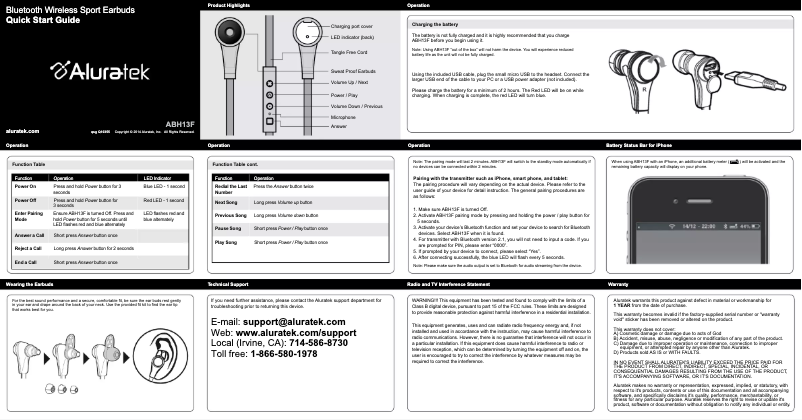Imagen de la primera página del manual del dispositivo ABH13F