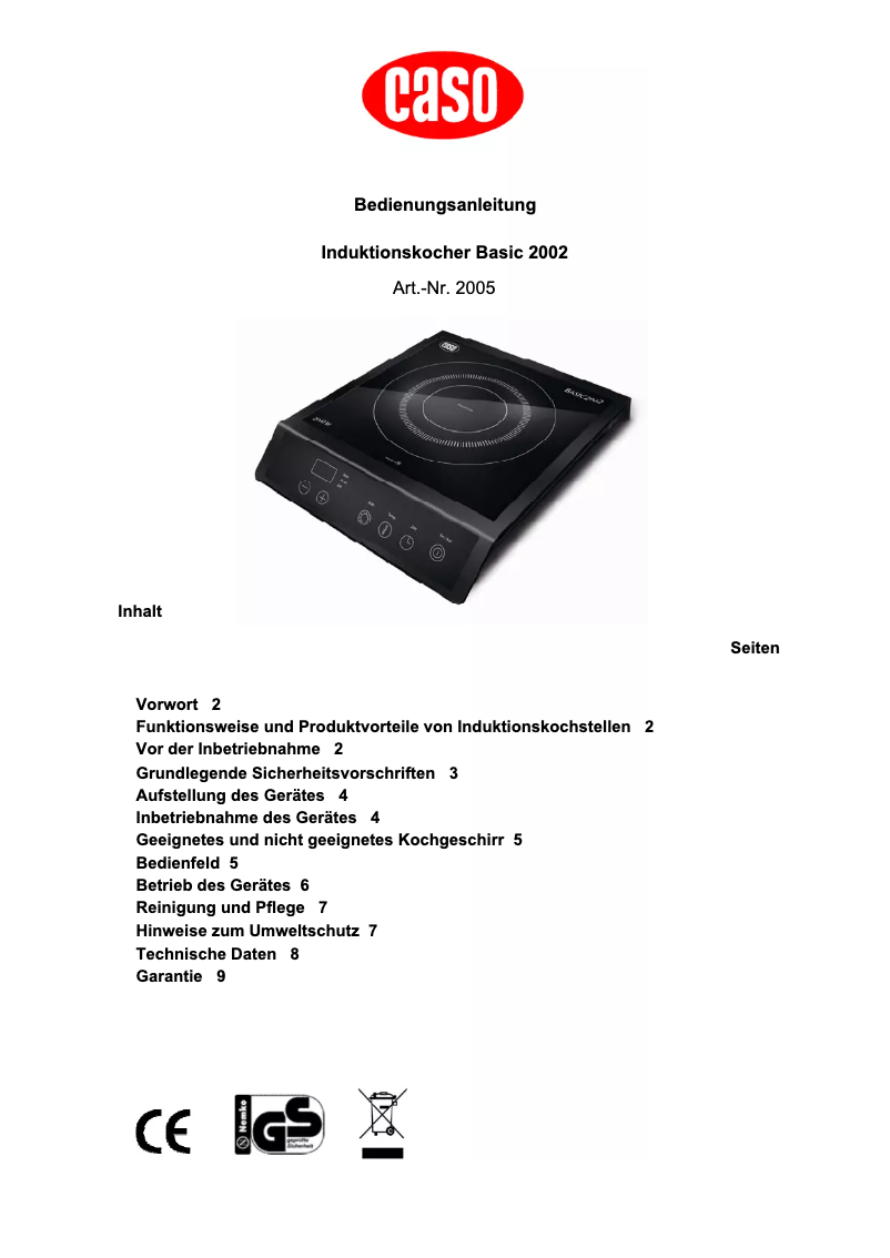 Imagen de la primera página del manual del dispositivo Basic 2002