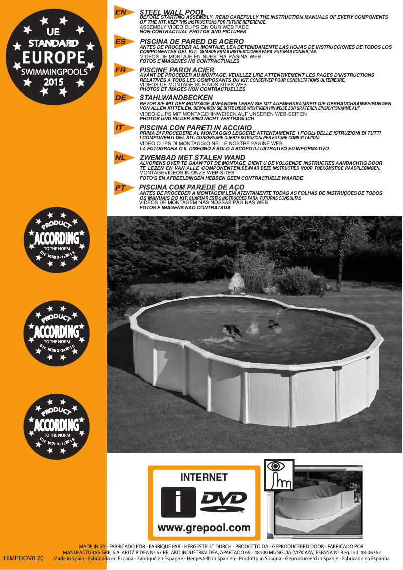 Página 1 del manual Manual de usuario Gre KITPROV4870