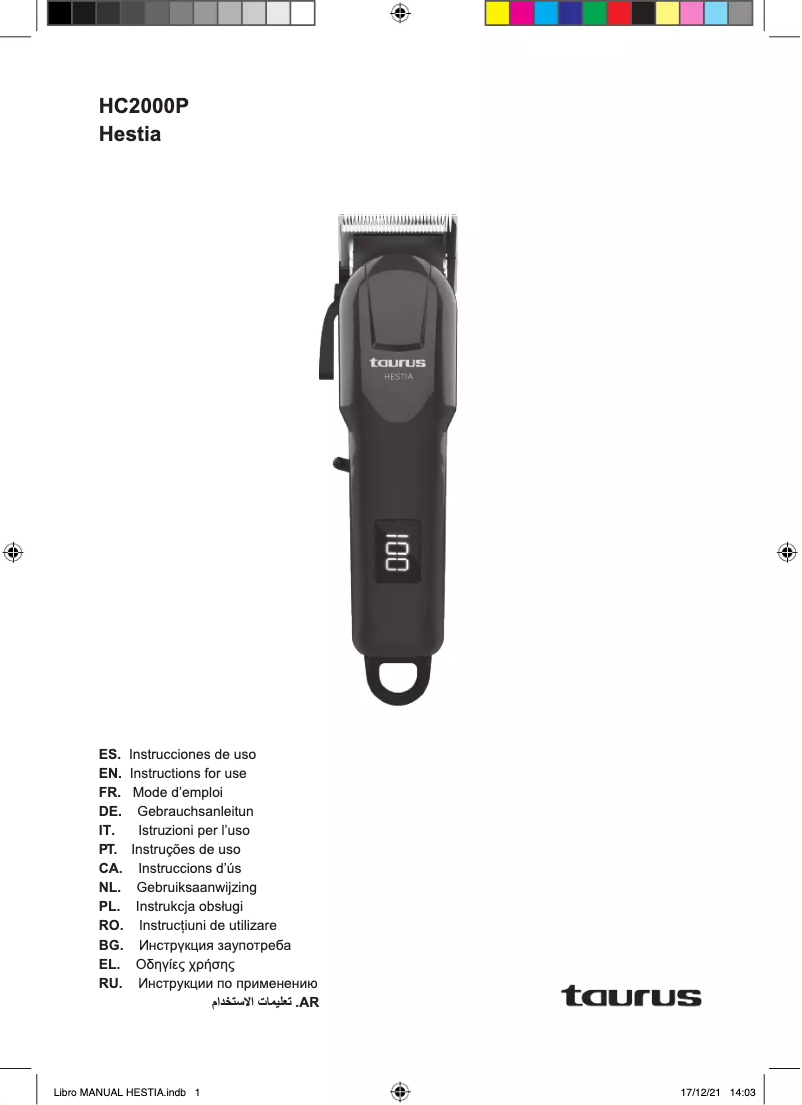 Imagen de la primera página del manual del dispositivo Hestia HC2000P