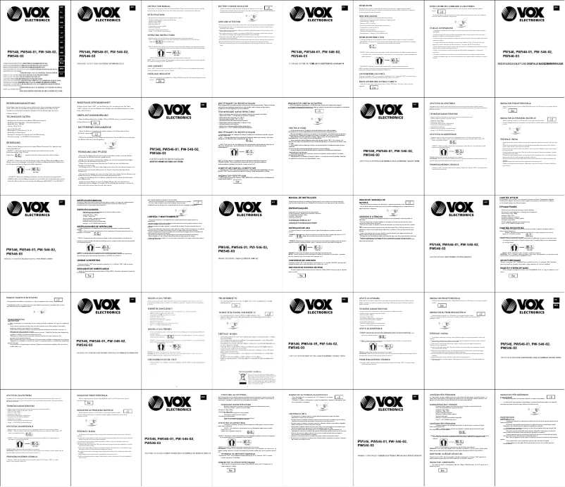Página nº 1 - Manual de usuario VOX PW546-02