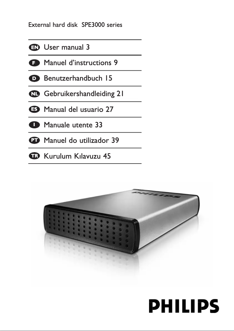 Imagen de la primera página del manual del dispositivo SPE3031CC