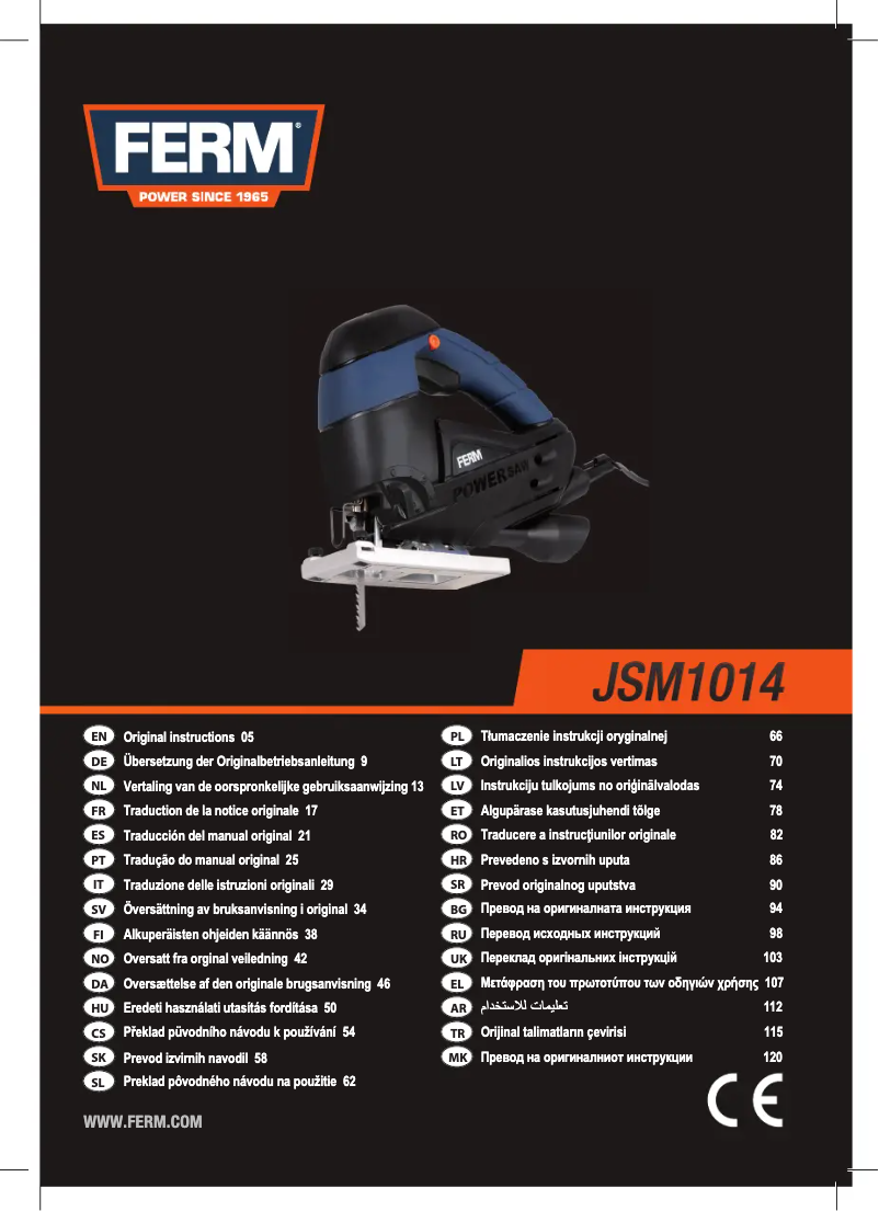 Página 1 del manual Manual de usuario Ferm JSM1014