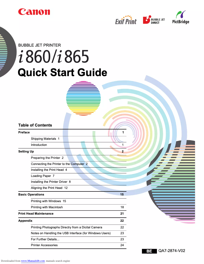 Página 1 del manual Manual de usuario Canon Bubble Jet i865