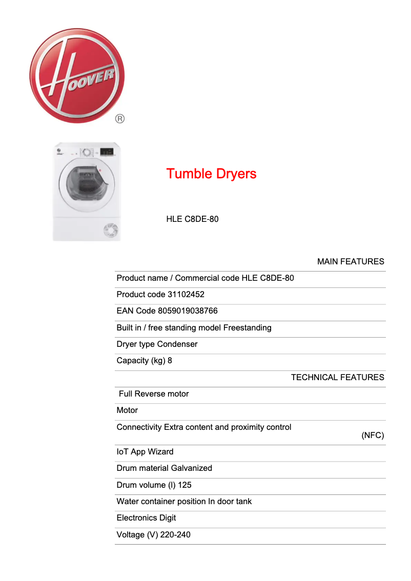 Imagen de la primera página del manual del dispositivo HLE C8DE-80