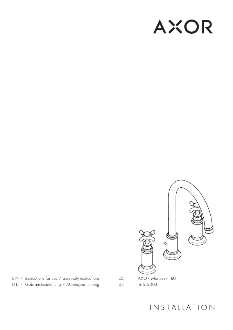 Página 1 del manual Manual de usuario Axor Montreux 180