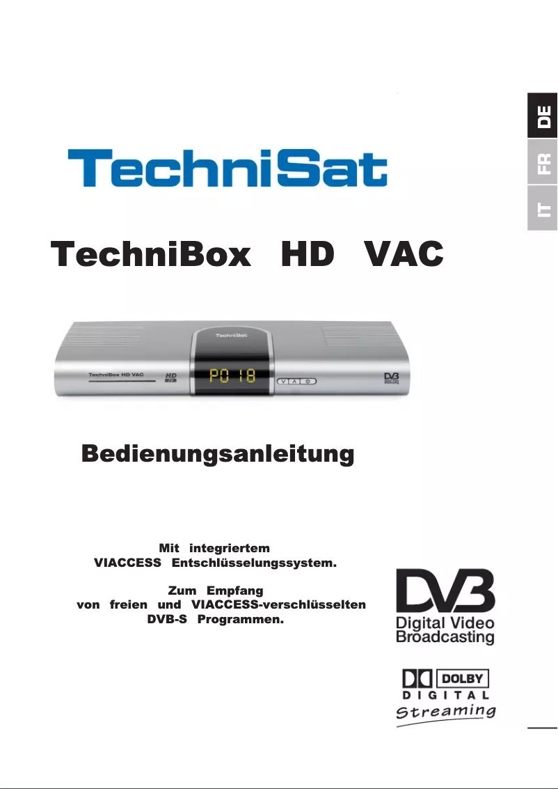 Página 1 del manual Manual de usuario TechniSat TechniBox HD VAC