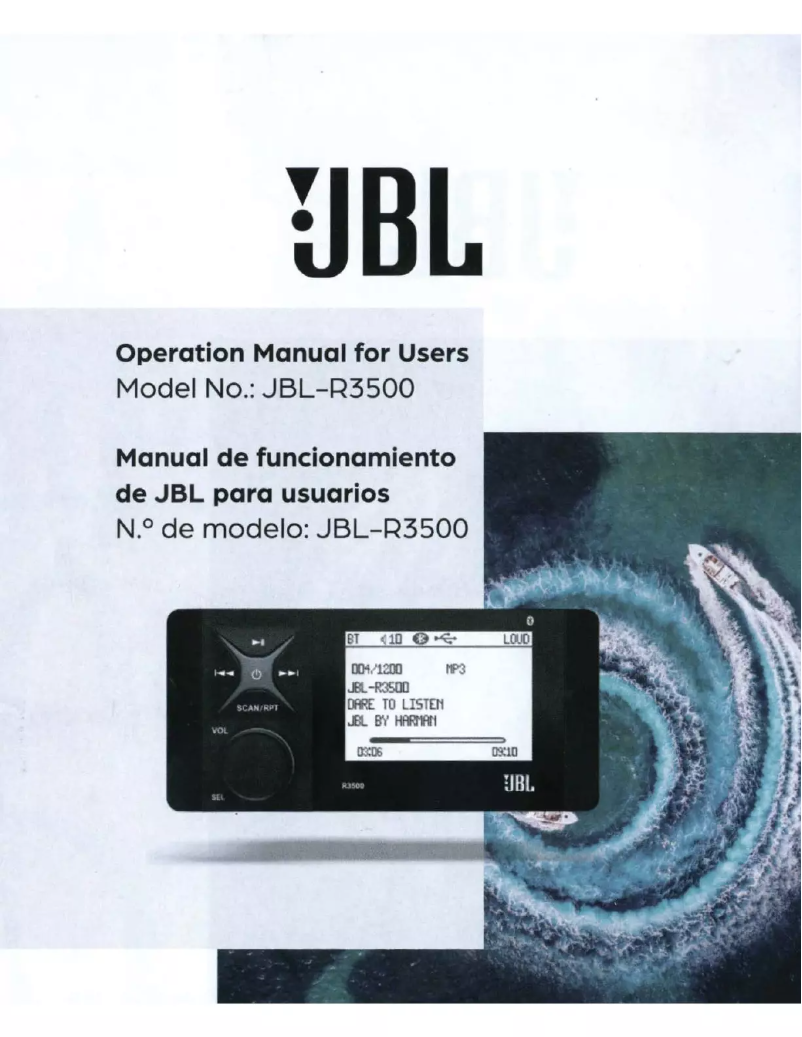 Página 1 del manual Manual de usuario JBL R3500