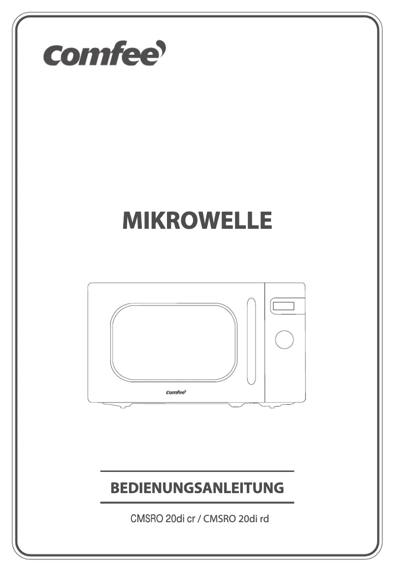 Imagen de la primera página del manual del dispositivo CMSRO 20di cr