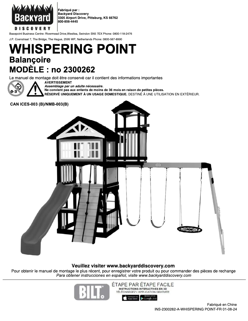 Imagen de la primera página del manual del dispositivo Whispering Point