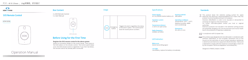 Página 1 del manual Manual de usuario ViewOnHome VOH1016