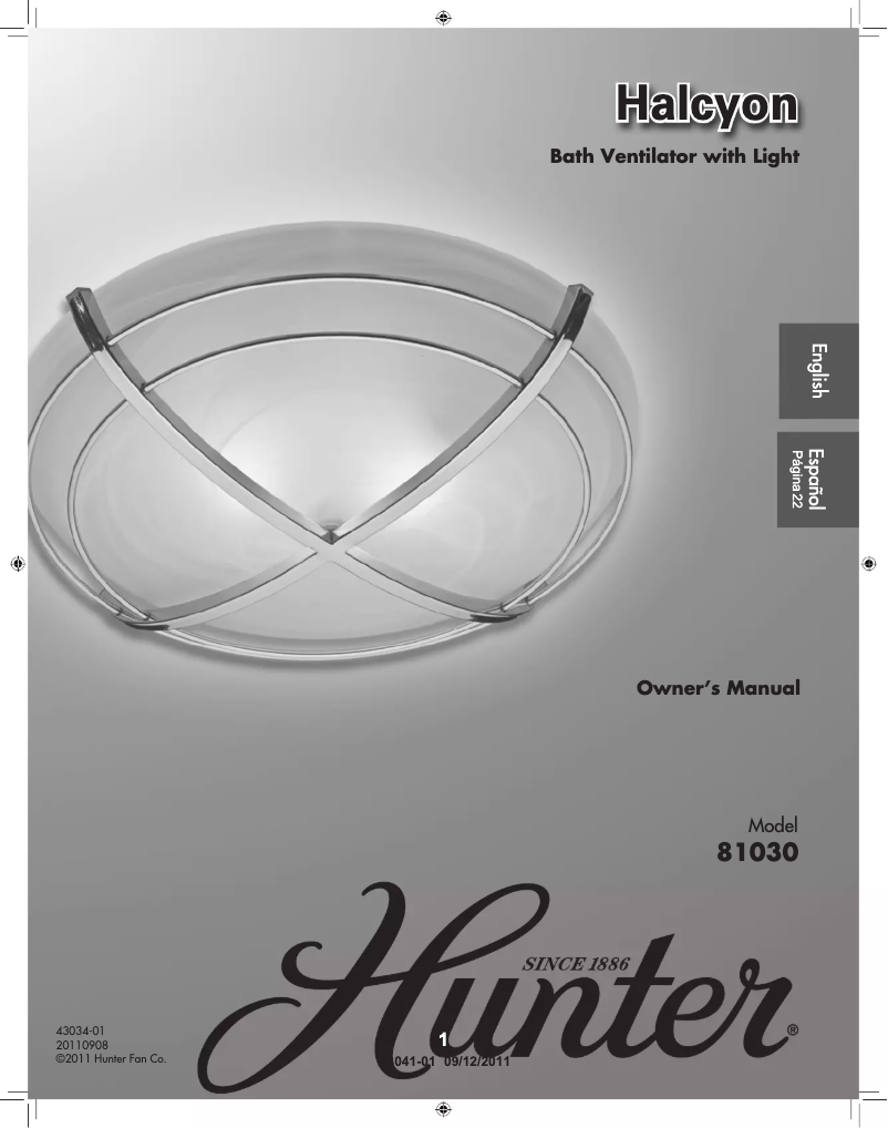 Imagen de la primera página del manual del dispositivo Halcyon 81030