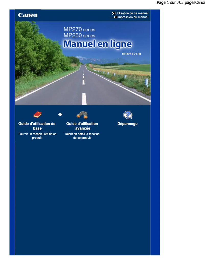 Página 1 del manual Manual de usuario Canon Pixma MP270