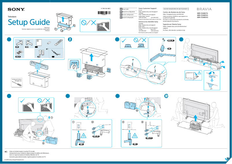 Imagen de la primera página del manual del dispositivo XBR-65X800G