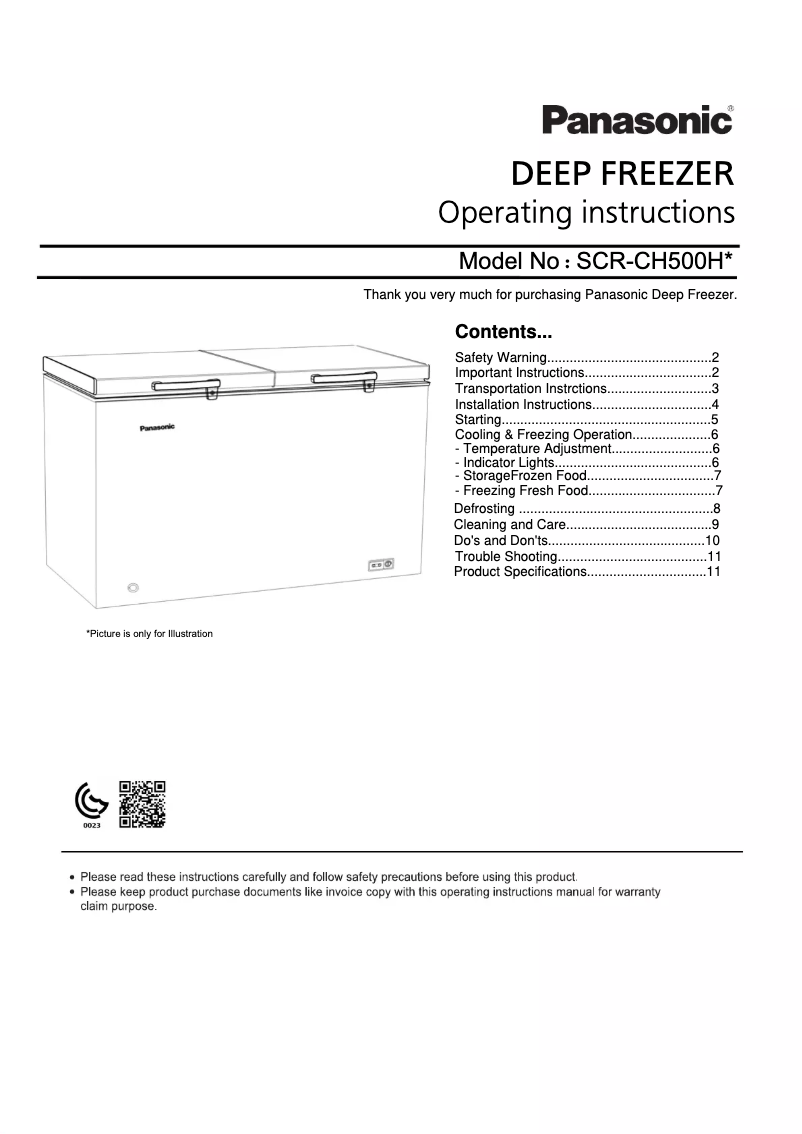 Imagen de la primera página del manual del dispositivo SCR-CH500H4