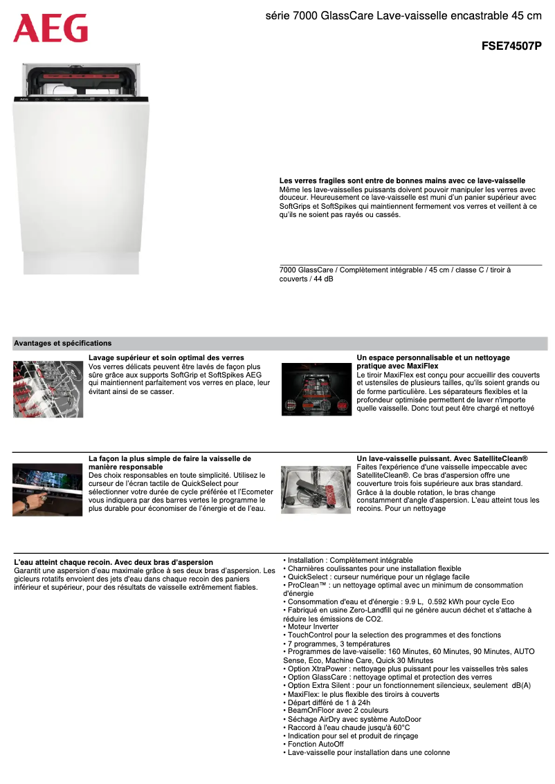 Imagen de la primera página del manual del dispositivo FSE74507P