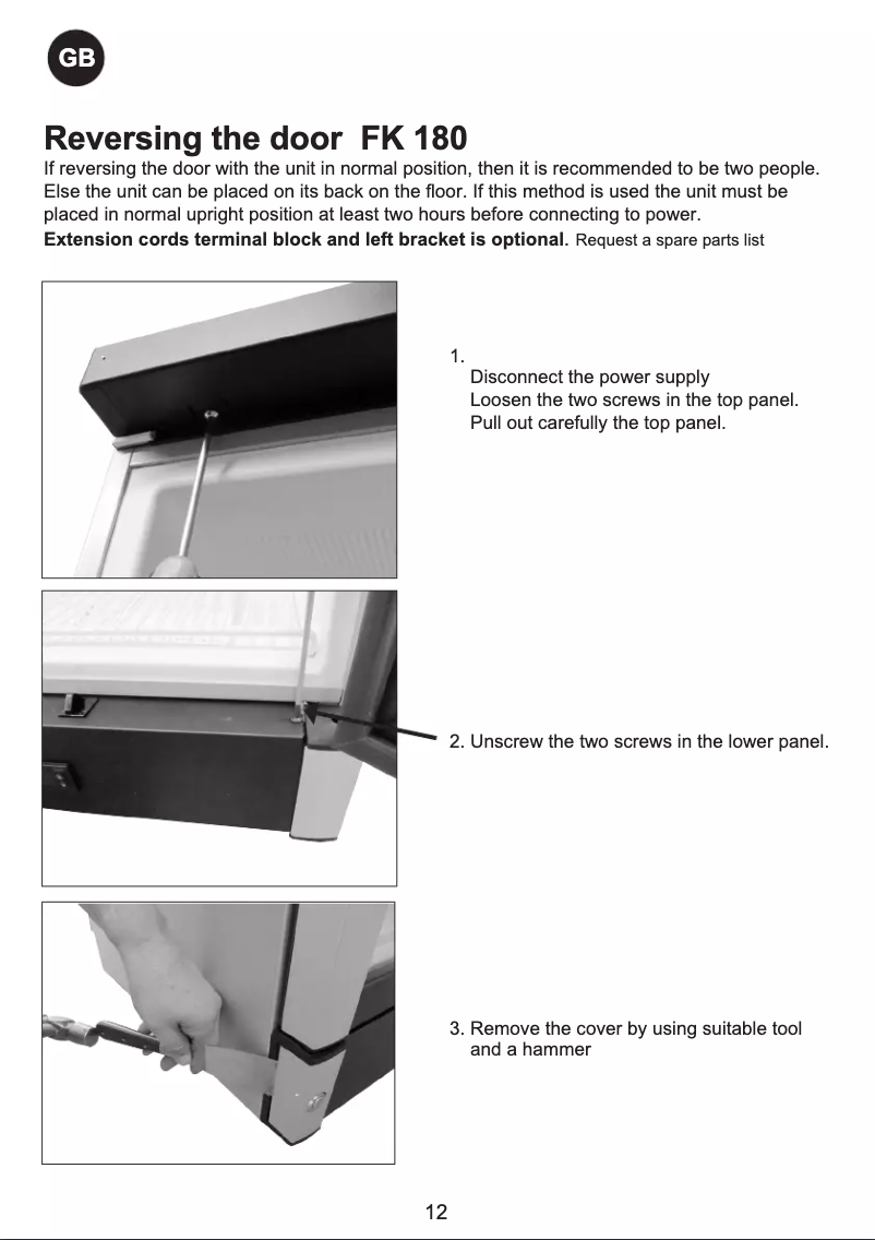 Página 1 del manual Instrucciones / montaje Cylinda FK 180