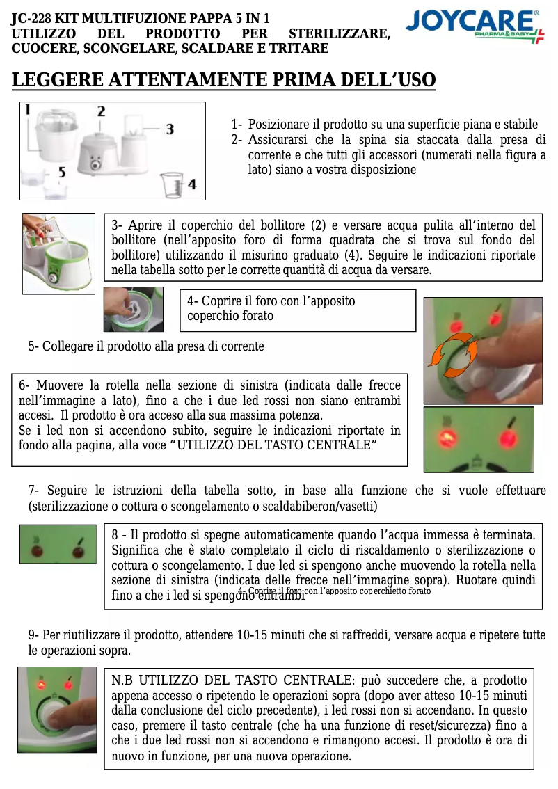 Página 1 del manual Manual de usuario Joycare JC-228