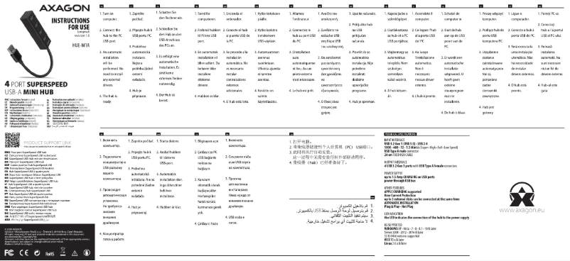 Imagen de la primera página del manual del dispositivo HUE-M1C