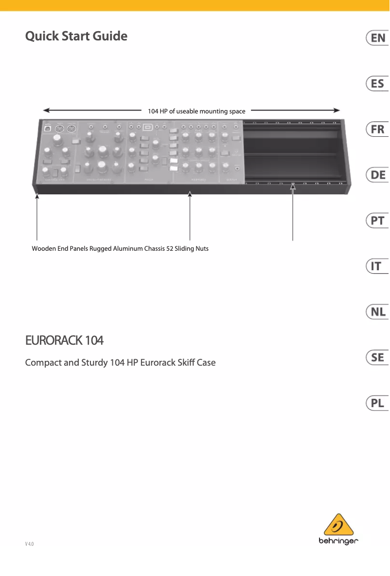 Imagen de la primera página del manual del dispositivo Eurorack 104
