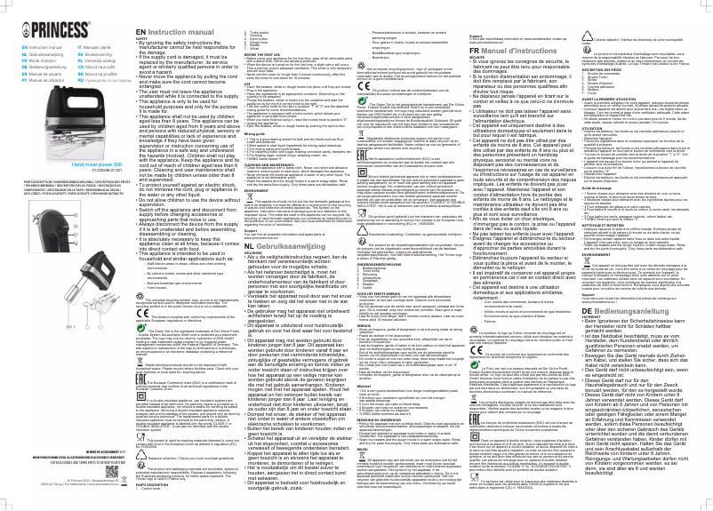 Imagen de la primera página del manual del dispositivo Power 500 222206