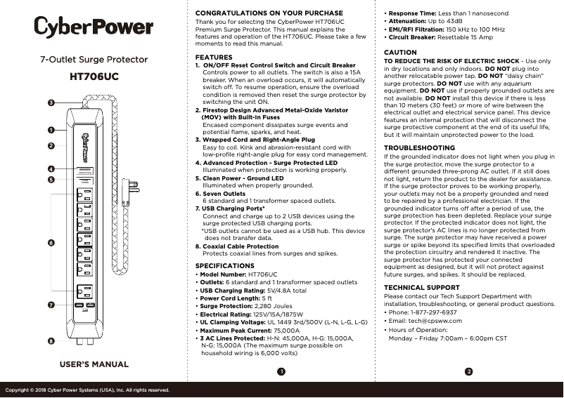 Imagen de la primera página del manual del dispositivo Home Theater HT706UC