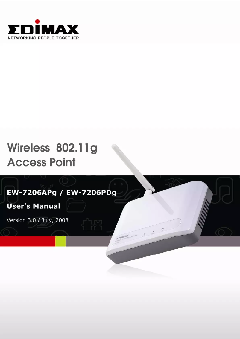 Imagen de la primera página del manual del dispositivo EW-7206PDG