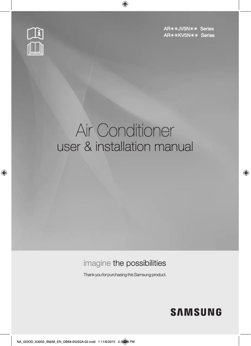 Imagen de la primera página del manual del dispositivo AR18KV5NBWKNNA