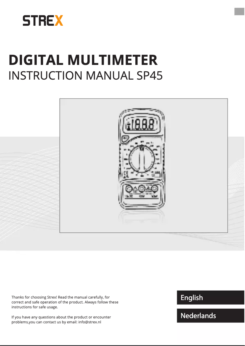 Imagen de la primera página del manual del dispositivo SP45