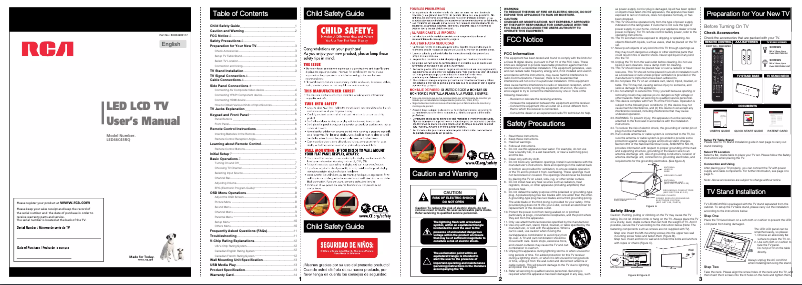 Imagen de la primera página del manual del dispositivo LED46C45RQ