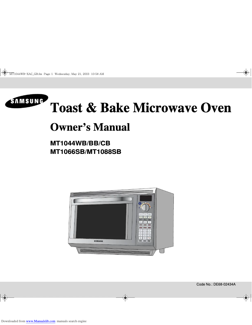 Imagen de la primera página del manual del dispositivo MT1044
