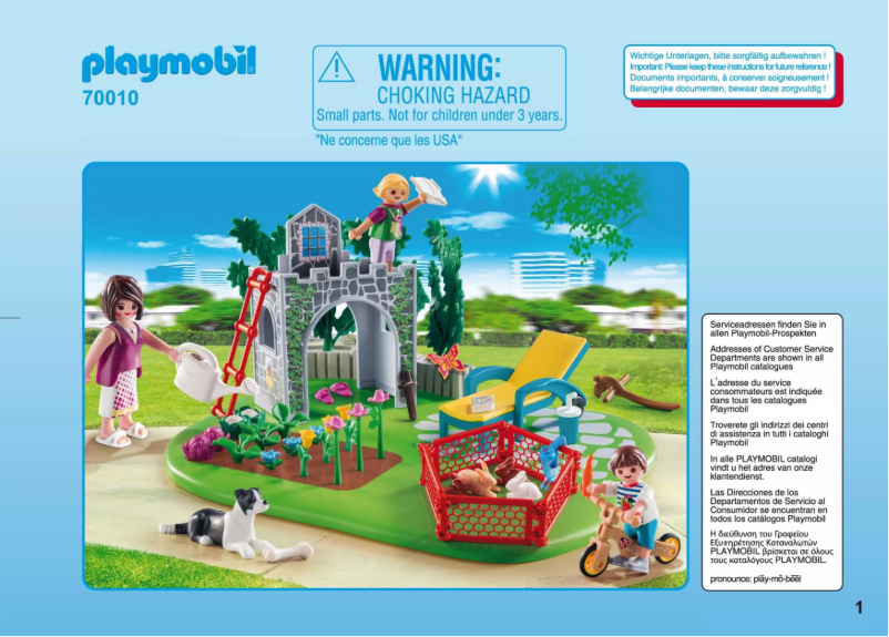 Página 1 del manual Manual de usuario Playmobil Country 70010