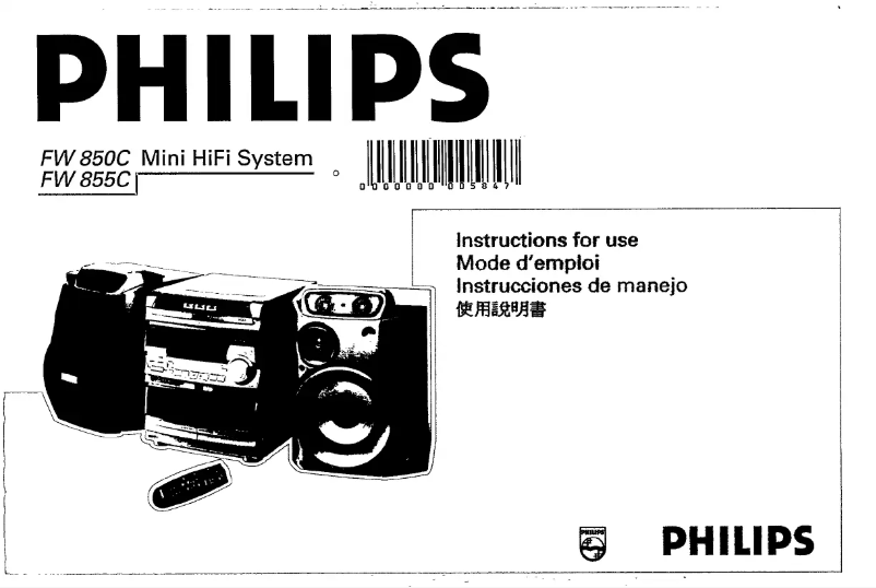 Página 1 del manual Manual de usuario Philips FW 855C