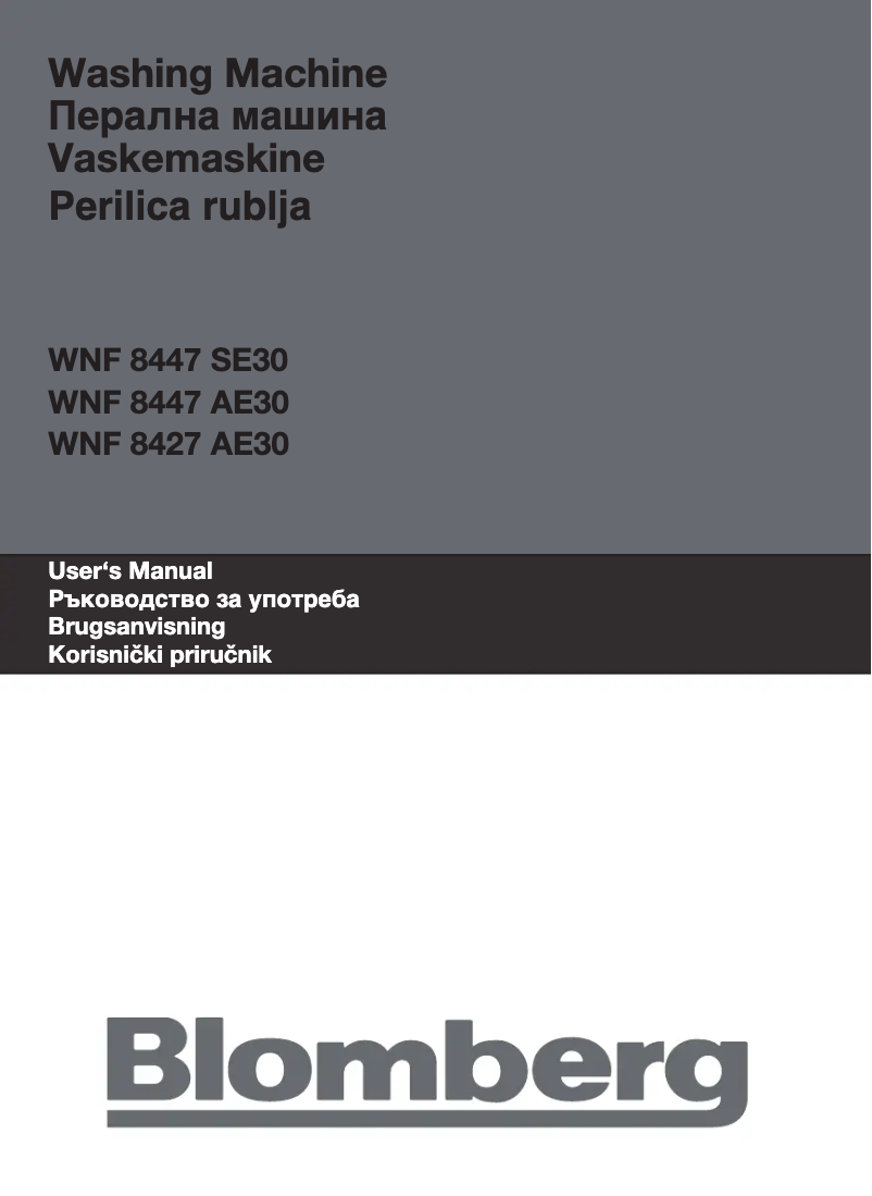 Imagen de la primera página del manual del dispositivo WNF 8427 AE30