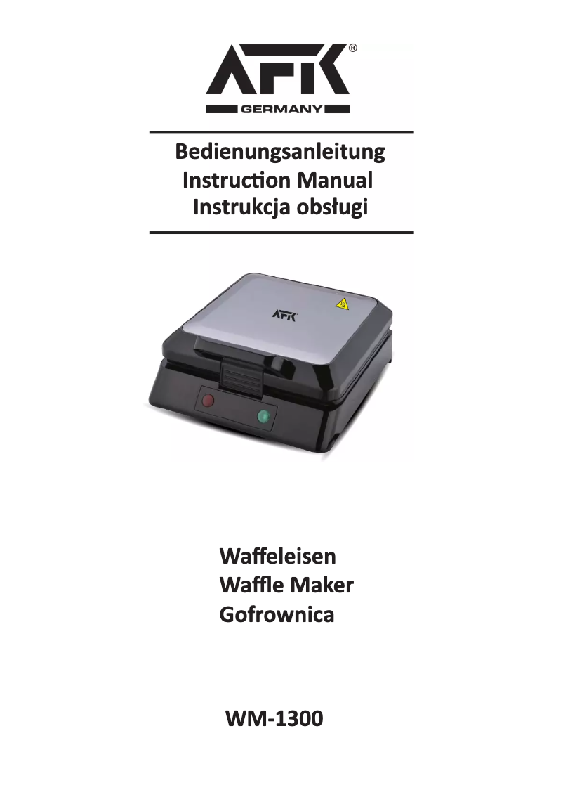 Imagen de la primera página del manual del dispositivo WM-1300