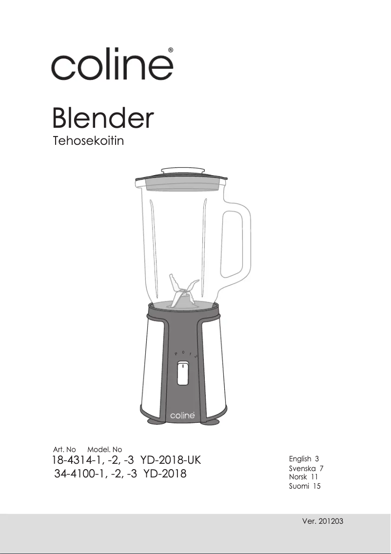 Imagen de la primera página del manual del dispositivo YD-2018