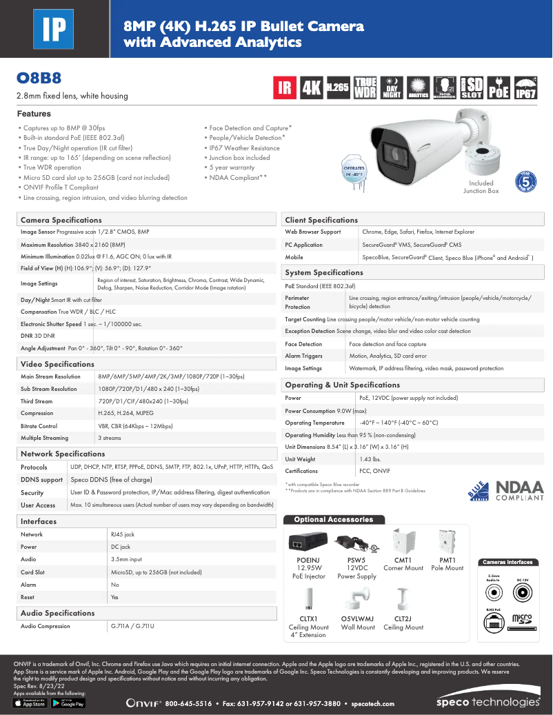 Imagen de la primera página del manual del dispositivo O8B8
