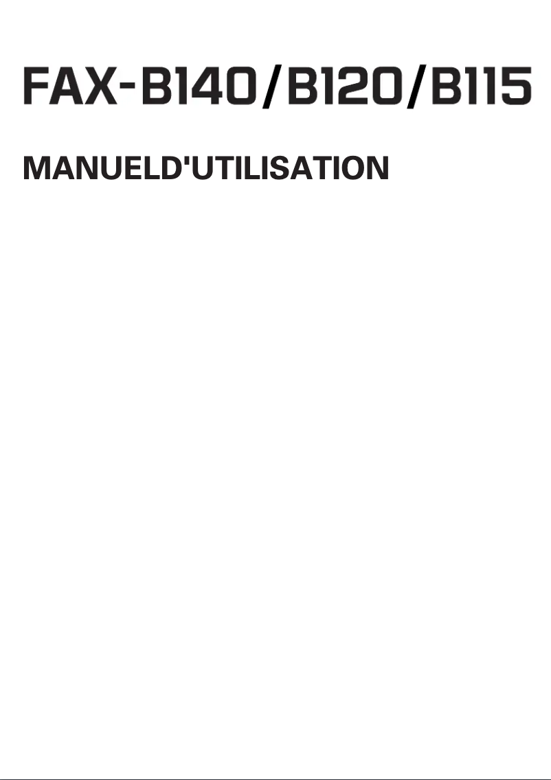 Página 1 del manual Manual de usuario Canon FAX-B140