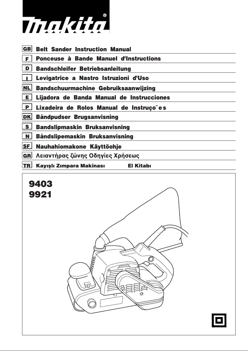 Página 1 del manual Manual de usuario Makita 9921