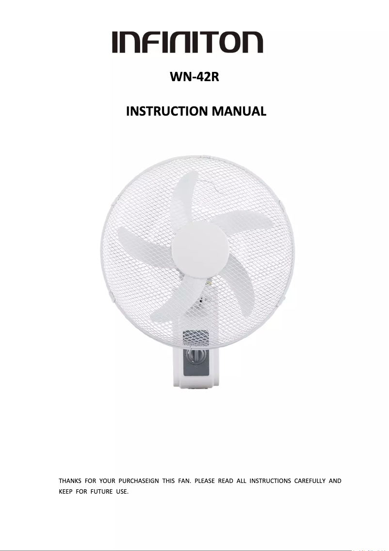 Página 1 del manual Manual de usuario Infiniton WN-42R