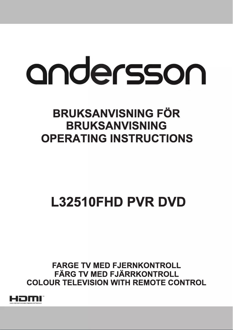 Imagen de la primera página del manual del dispositivo L32510FHD PVR DVD