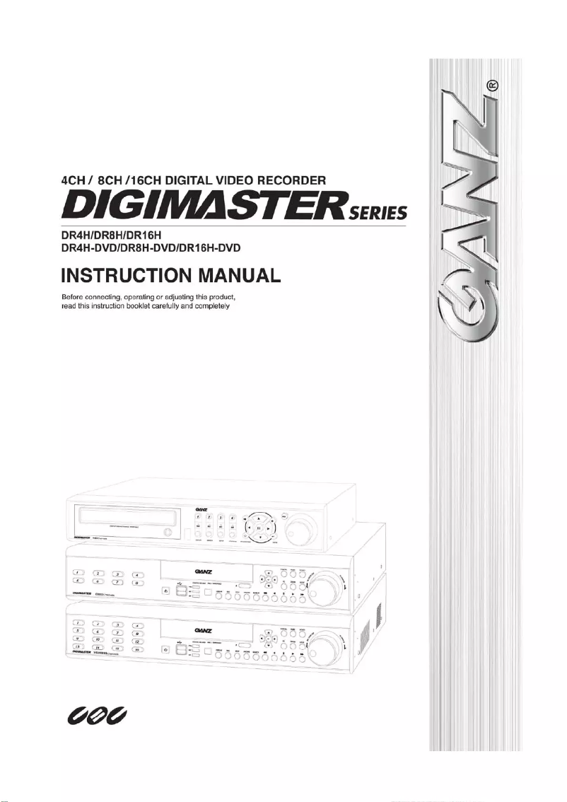 Página nº 1 - Manual de usuario Ganz DIGIMASTER DR4HD-500