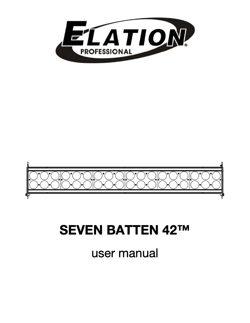 Página nº 1 - Manual de usuario Elation Seven Batten 42