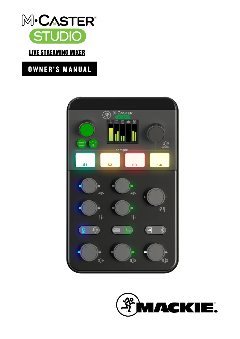 Imagen de la primera página del manual del dispositivo M-Caster Studio