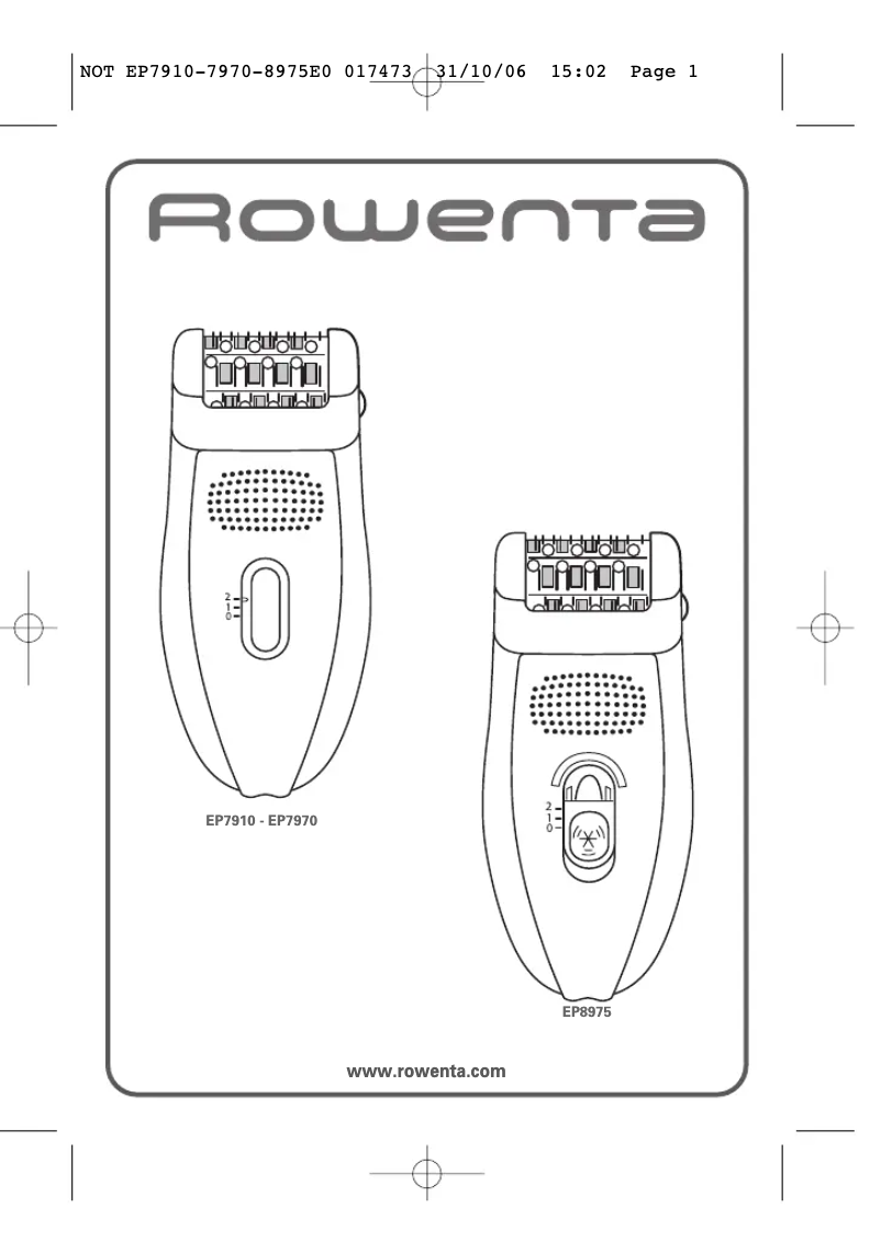 Página 1 del manual Manual de usuario Rowenta EP8975
