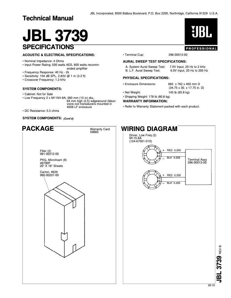 Imagen de la primera página del manual del dispositivo 3739