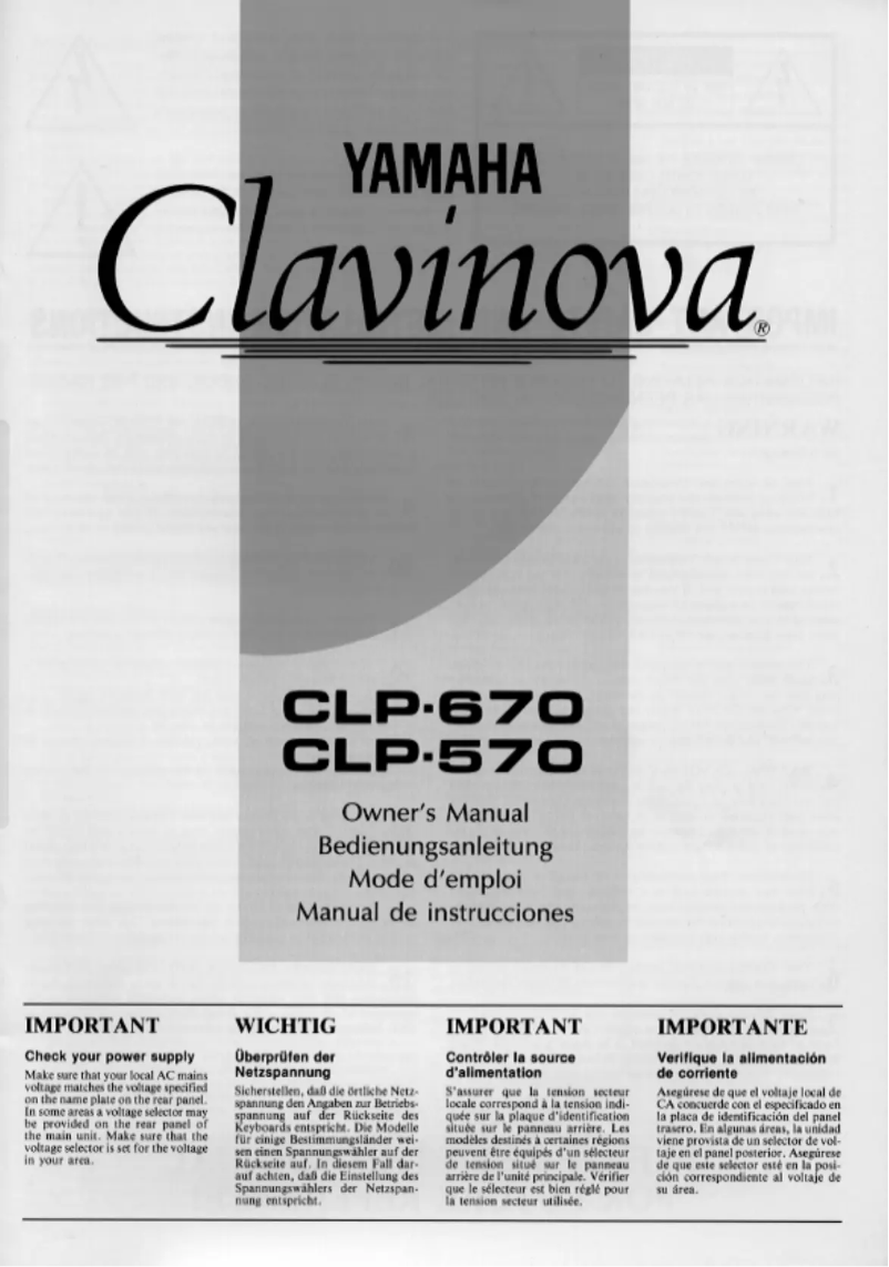 Página 1 del manual Manual de usuario Yamaha Clavinova CLP-670